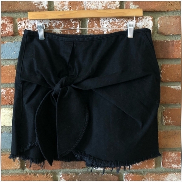 MARQUES' ALMEIDA Knotted denim‎ mini skirt - Picture 3 of 7